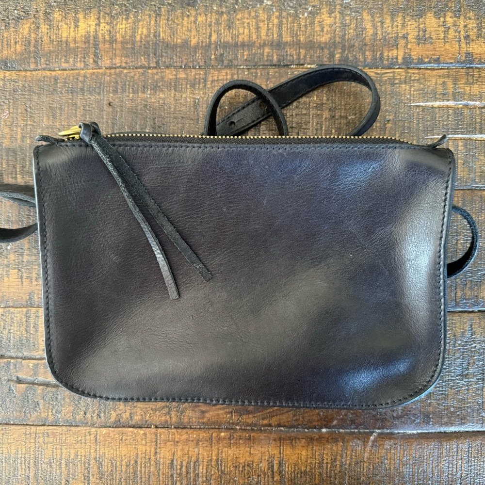 Black Leather Crossbody Bag